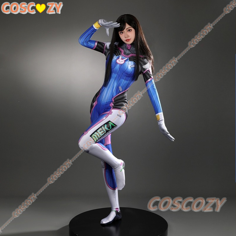 Anime Cosplay Ladies - Kadın Dva Cosplay Tam Kostümü, Anime