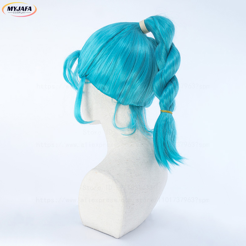 Anime Cosplay Blue Hair - Bulma Cosplay Peruk Buruma Peruk Mavi