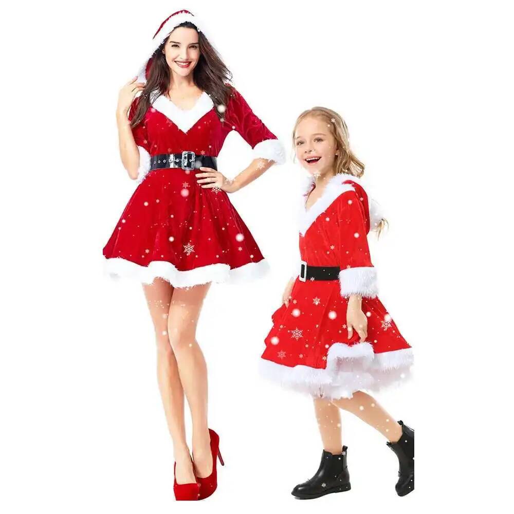 Anime Cosplay Ladies - Cosplay Noel Kıyafetleri Kadın Elbisesi Kırmızı
