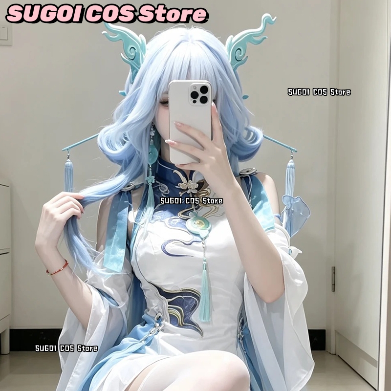 C921 Anime Oyunu Wuthering Wav - Anime Cosplay Blue Hair incelemesi ve fiyatı