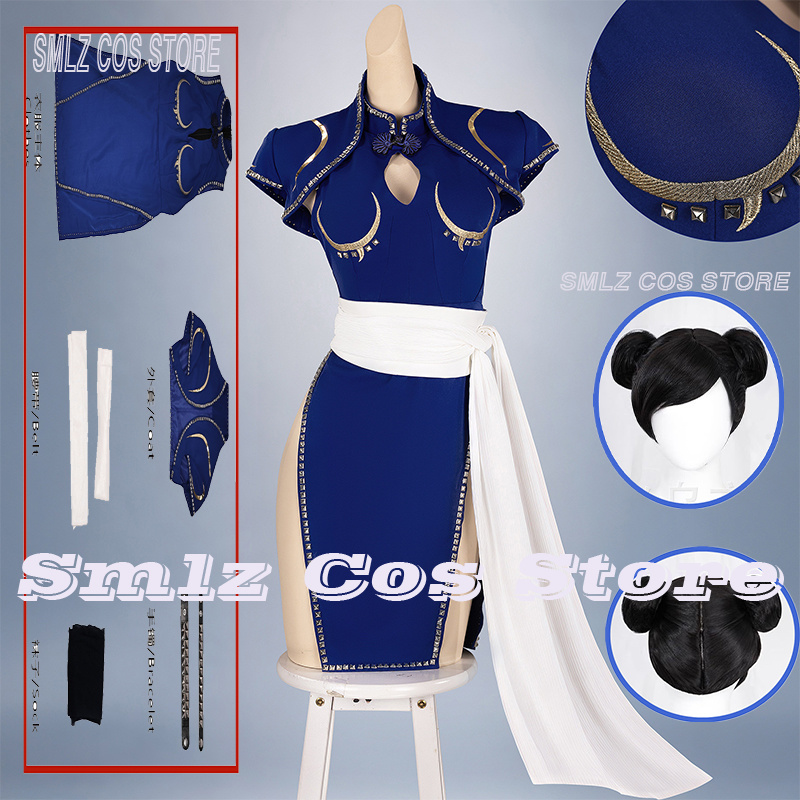 Mavi Chun-Li Cosplay Kostümü A - Anime Cosplay Ladies incelemesi ve fiyatı