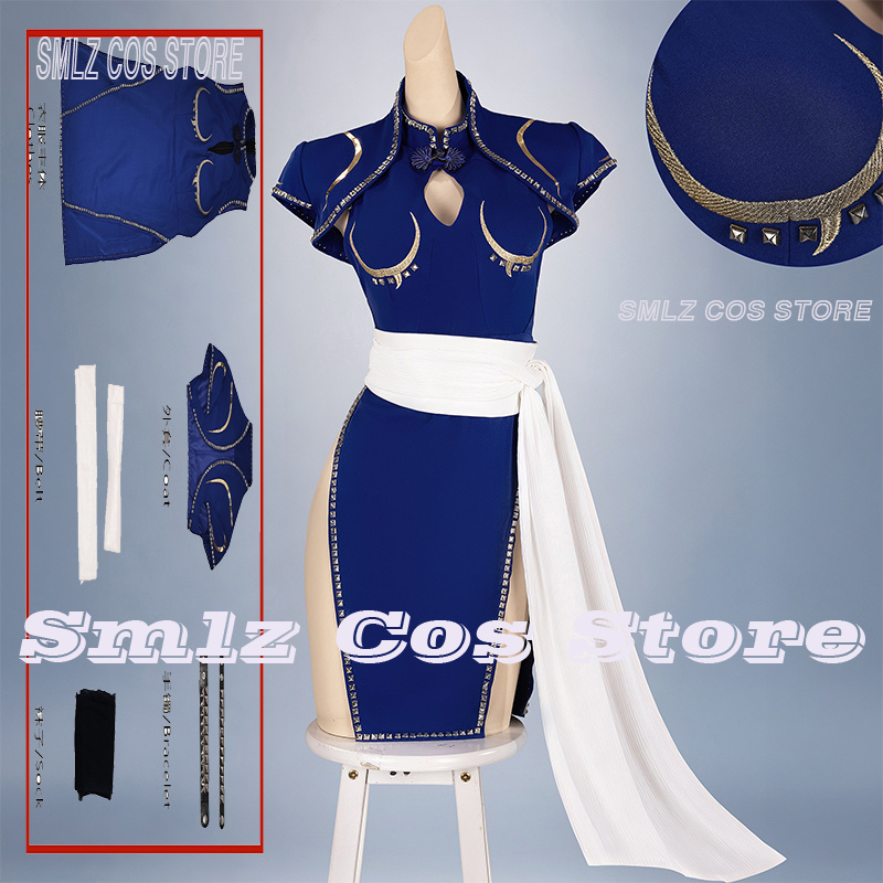 Mavi Chun-Li Cosplay Kostümü A - Anime Cosplay Ladies incelemesi ve fiyatı